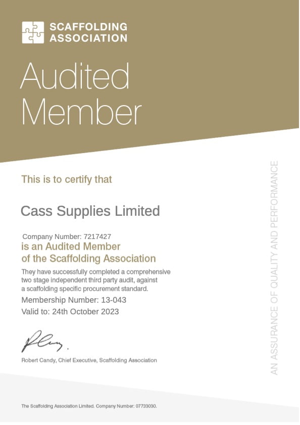 cass supplies limited certificate 2023