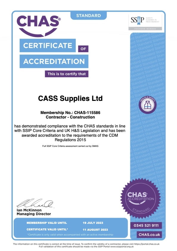 chas certificate 2022 2023
